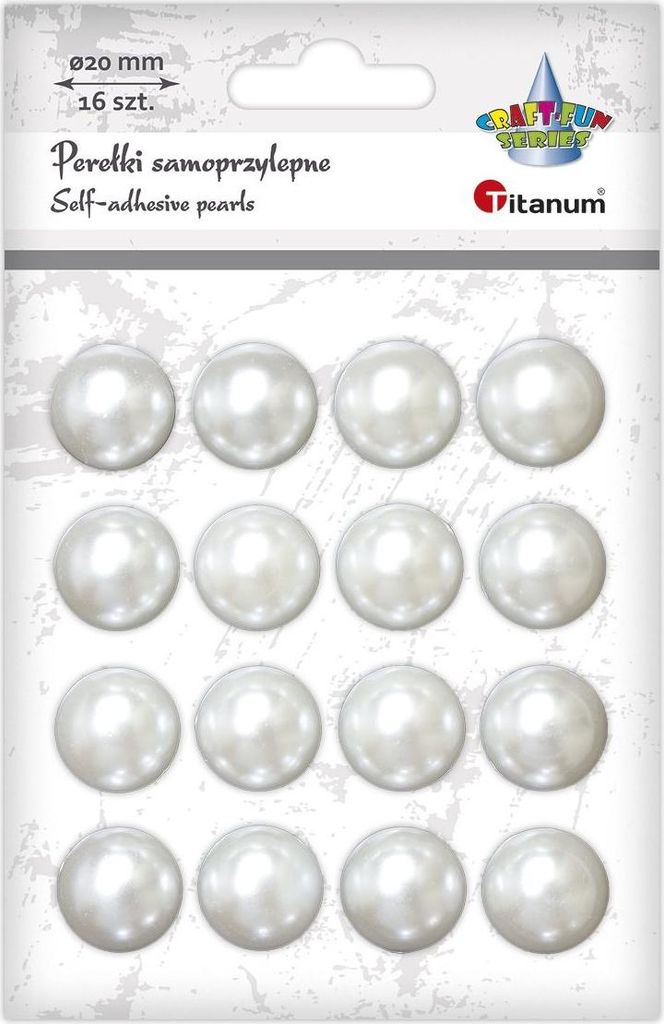 Selbstklebende Perlen 20mm 16pcs Titanum