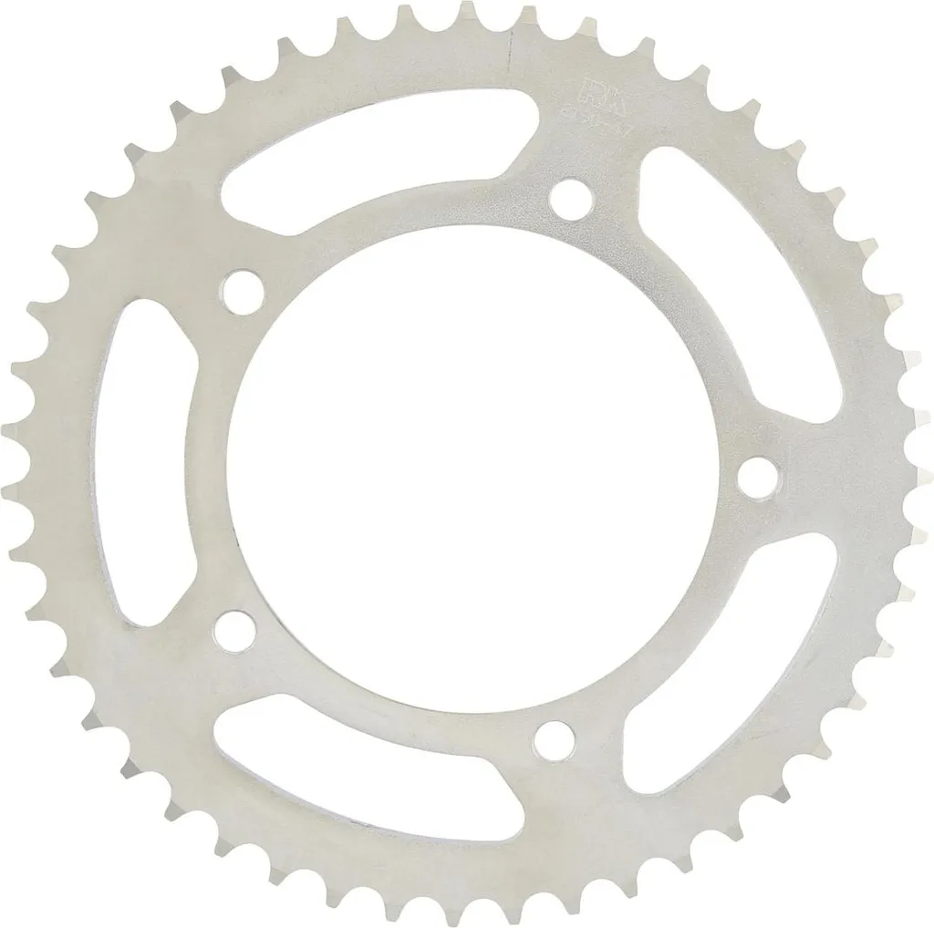 Pignon 47 dents RK 2190 en acier argenté haute résistance pour 420