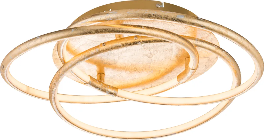 Luminaire Plafonnier LED Doré en Aluminium pour Salon et Salle à Manger