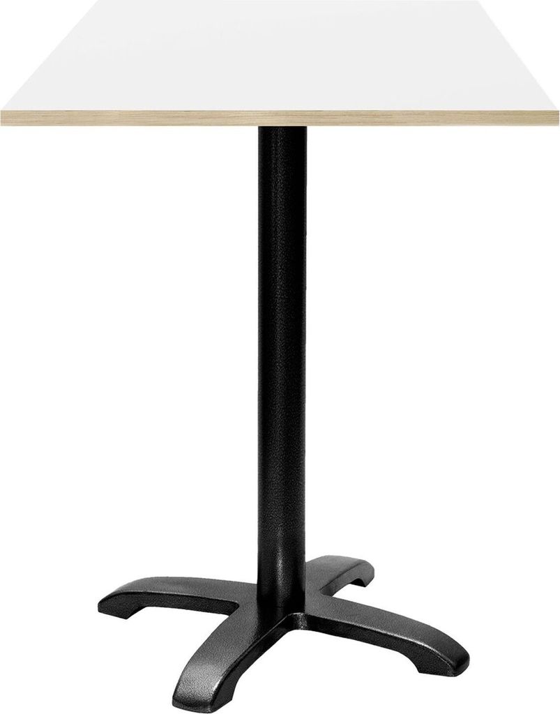 Hochtisch 60 x 60 cm – Modell Bazila mit weißen Holzkanten Produktbild 
