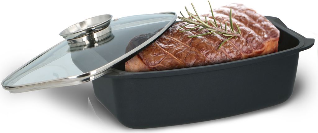 Alpina Bräter mit Glasdeckel Aromaknopf, Frittieren und Produktbild 8