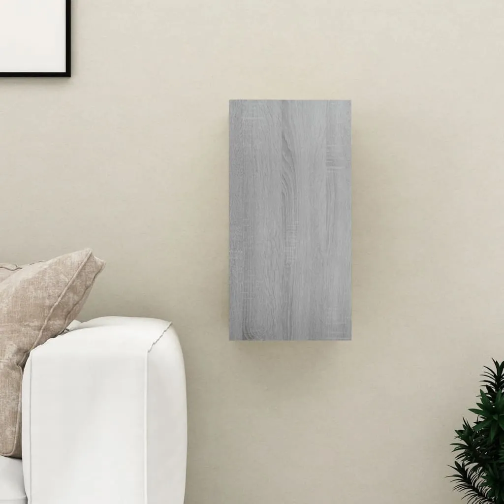 The Living Store Mobile TV Grigio Sonoma 30,5x30x60 cm Materiale in legno