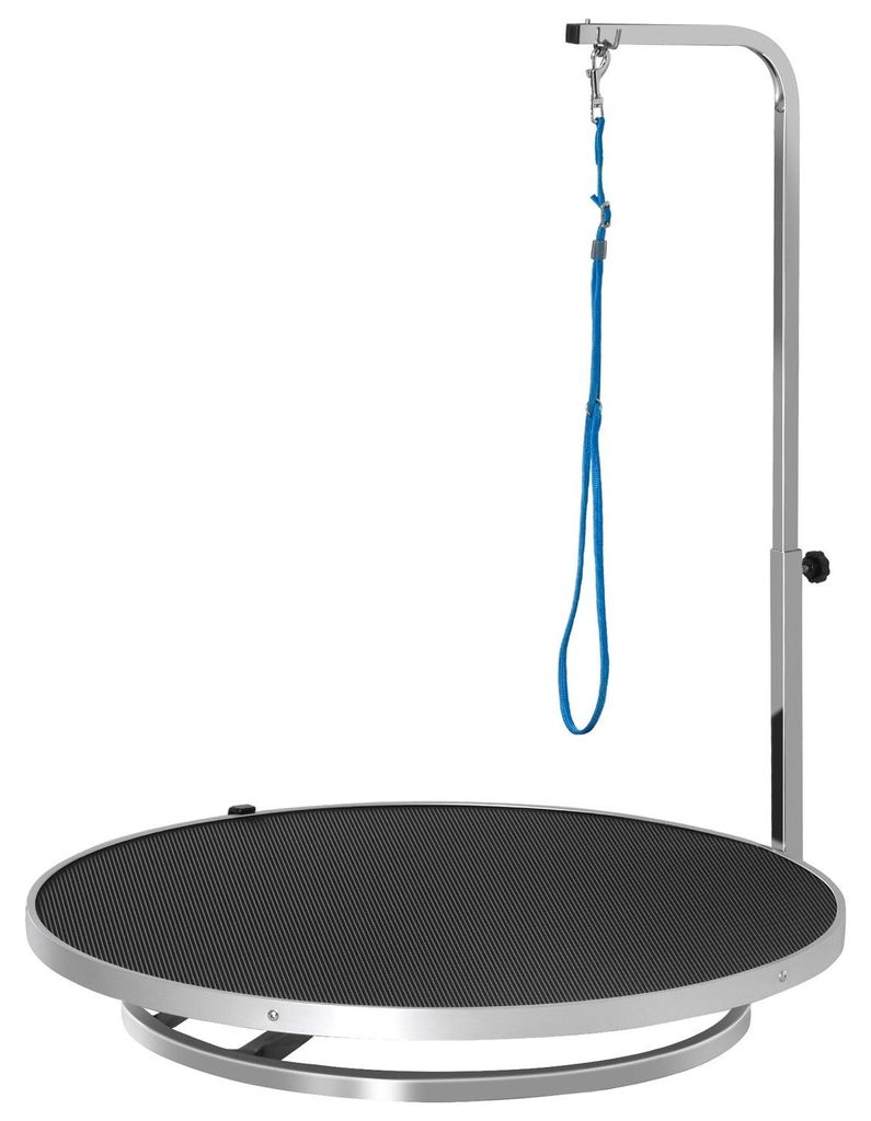 Trimmtisch Pflegetisch Drehbar Trocknen Tabelle Mit Verstellbar Arm Rutschfeste Tischplatte Verriegelungssystem Aluminium-Legierung Edelstahl