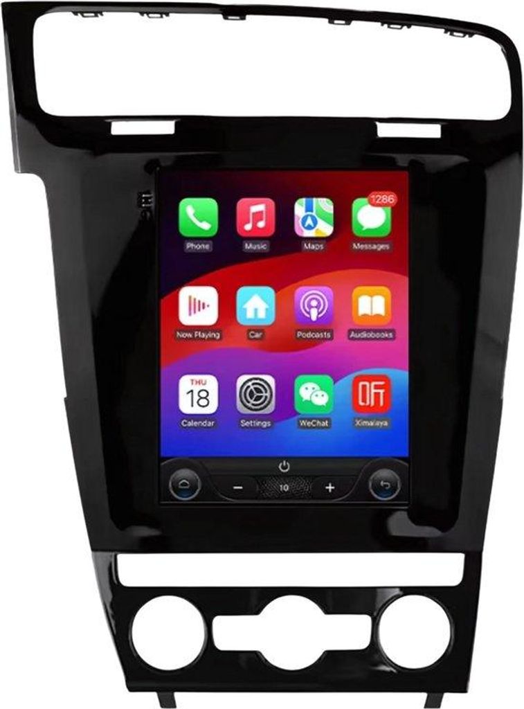Autoradio mit Bluetooth und CarPlay für VW Golf 7 (2014–2018), kompatibel mit Apple und Android, Stereoanlage, Navigationssystem, 2 GB RAM, 32 G...
