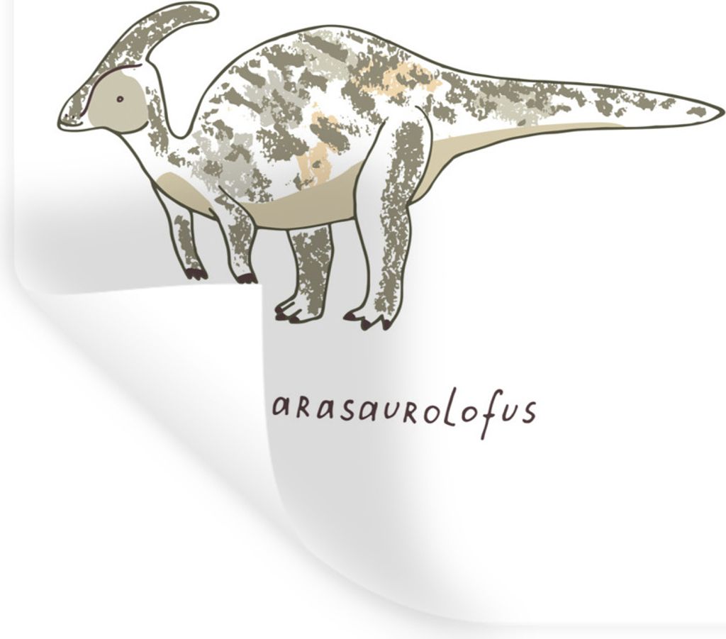 MuchoWow Wandtattoo Wandsticker Wandaufkleber Kinderzimmer - Parasausolophus - Dinosaurier - Junge - Mädchen - Kind 40x60 cm Selbstklebend und R...