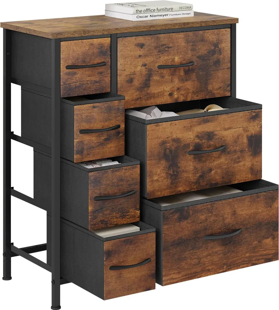 Commode de Rangement 7 Tiroirs Gain de Place pour Organiser votre Maison