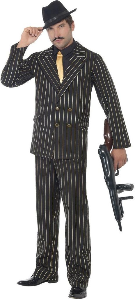 Smiffys - Kostüm Stripes Set für Herren SM809 (XL) (Schwarz)