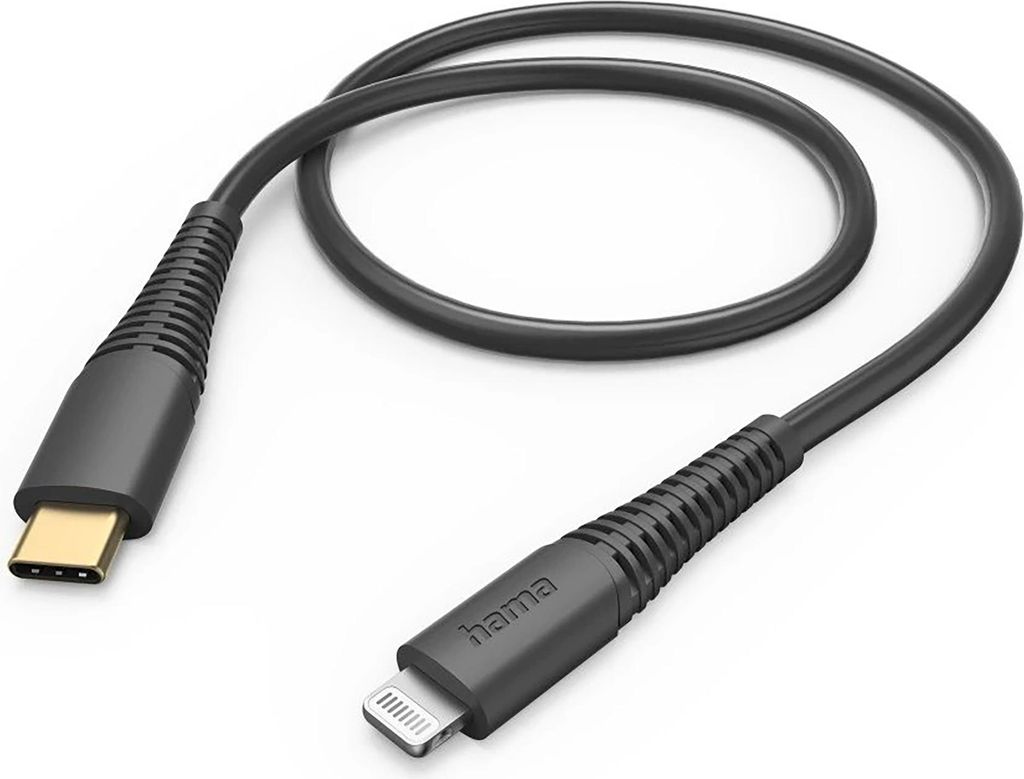 Ladekabel, USB-C - Lightning, 1,5 m, Schwarz (00201602)