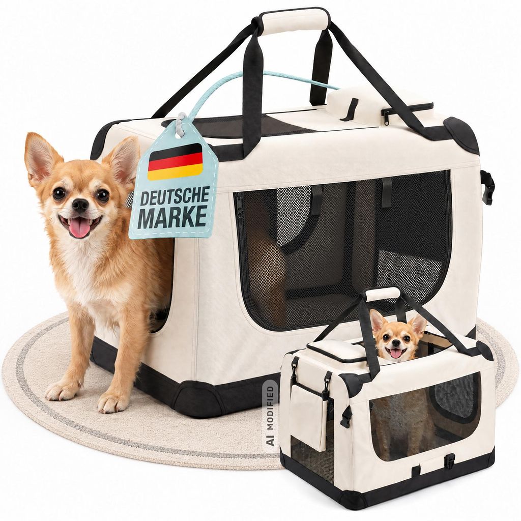 Faltbare Hundebox Transporttasche Transportbox Auto Katze Produktbild 