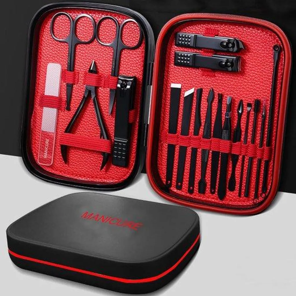 Set de manucure de voyage 18 en 1, indispensable pour maison et soin