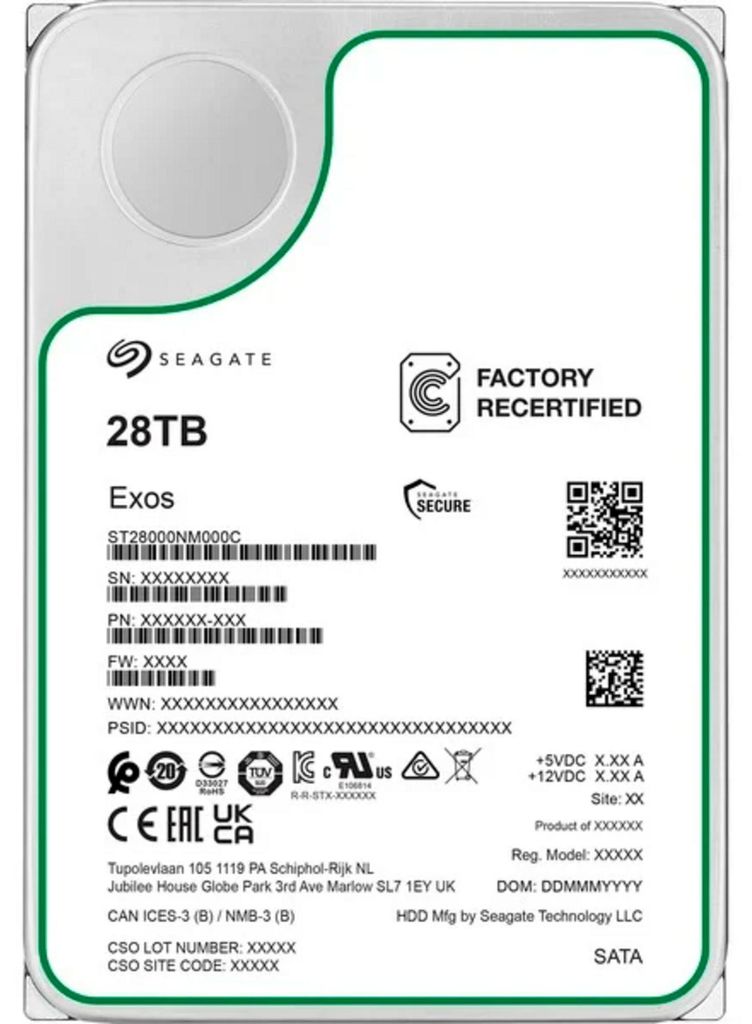 Seagate Exos - re - 24/7 - 512e 3.5" SATA/s - Festplatte - Produktbild 