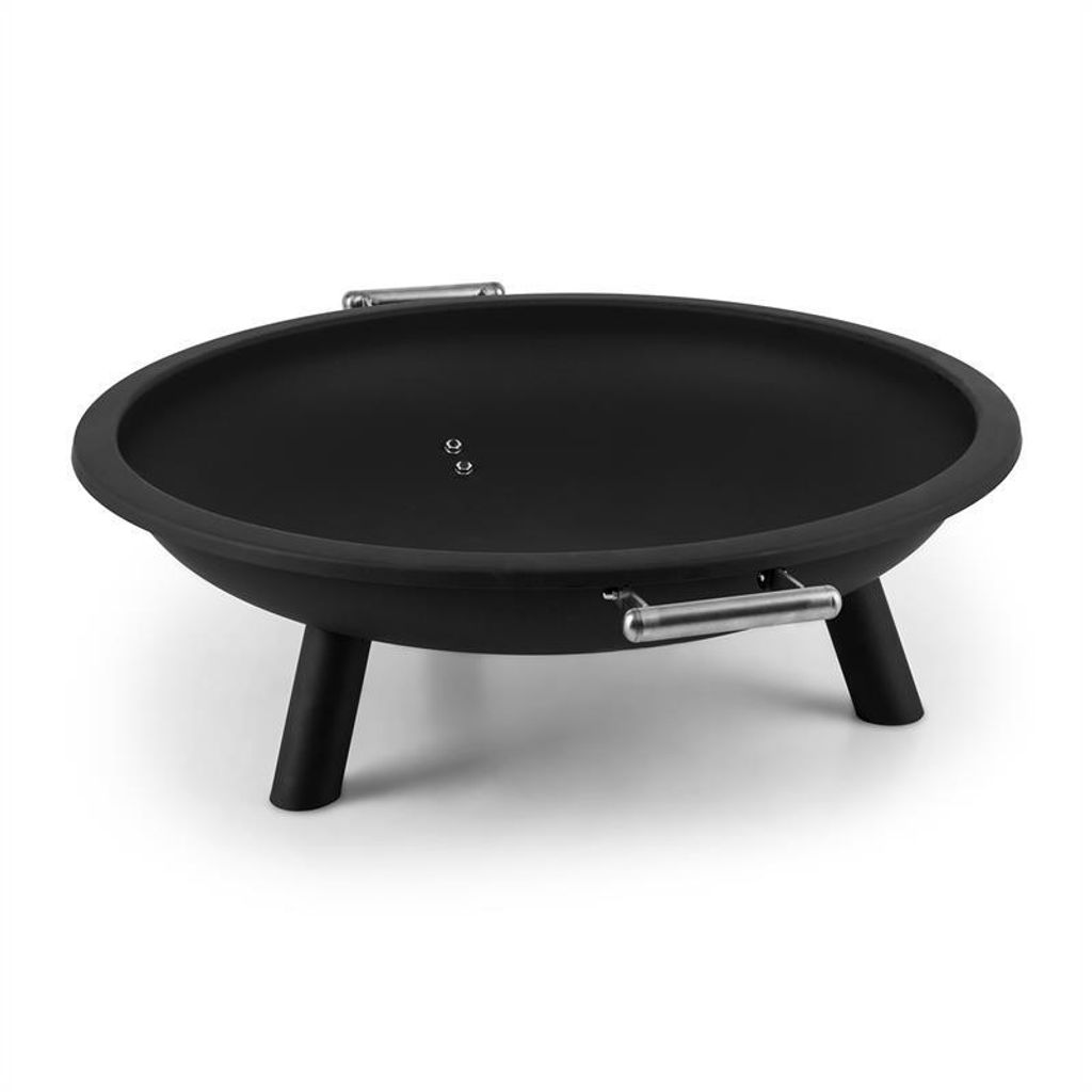 Blumfeldt Trino - Feuerschale , Feuerkorb , Terassenofen , alternativ mit Dreibein-Grill nutzbar , 1,5 mm dicke Edelstahlfeuerschale , Edelstahl-Gr...