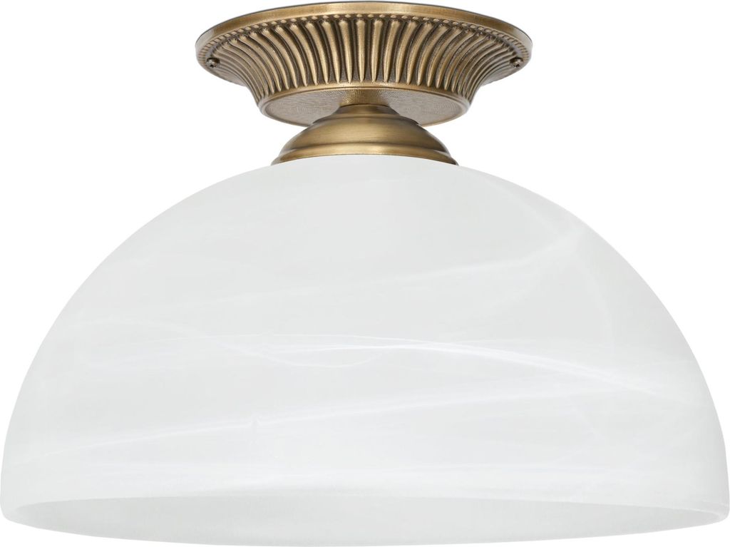 Messing Deckenlampe V-PL1G30 - Alabaster Glas 30cm E27 Goldpatina