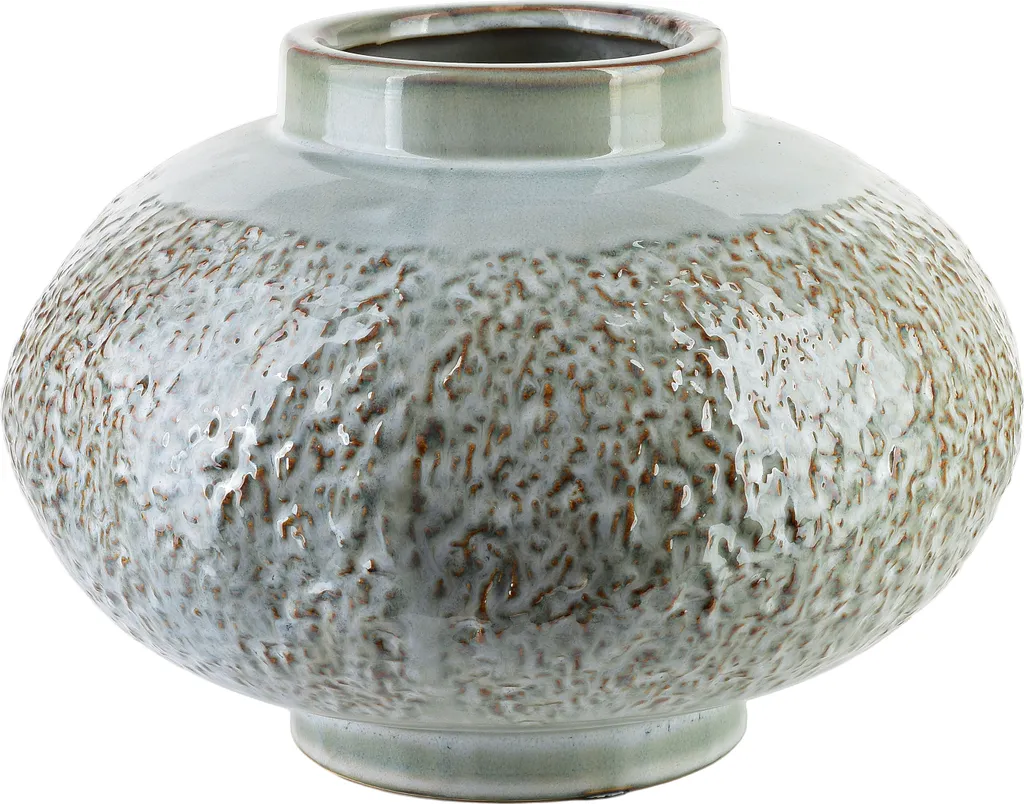 Vase en verre vert Arina 26,5 cm pour centre de table et décoration salon
