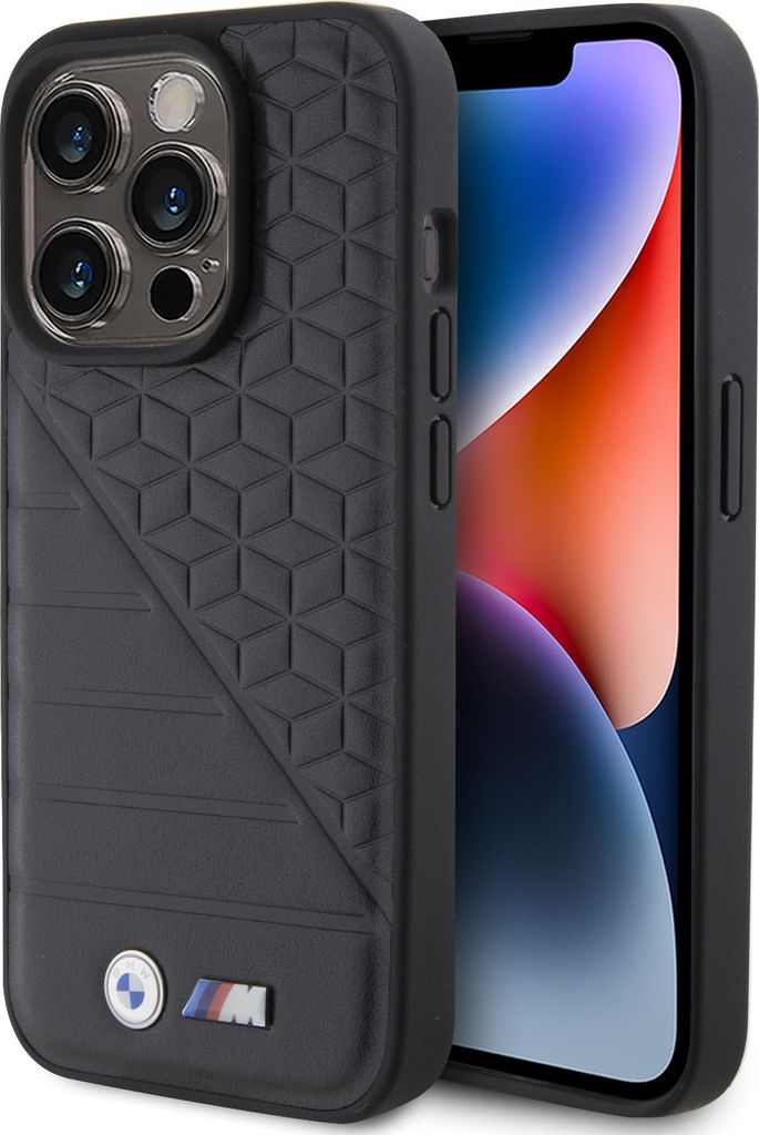 BMW BMHCP15L22PMGK iPhone 15 Pro 6,1" schwarz/schwarz Hardcase Bi Pattern Schutzhülle