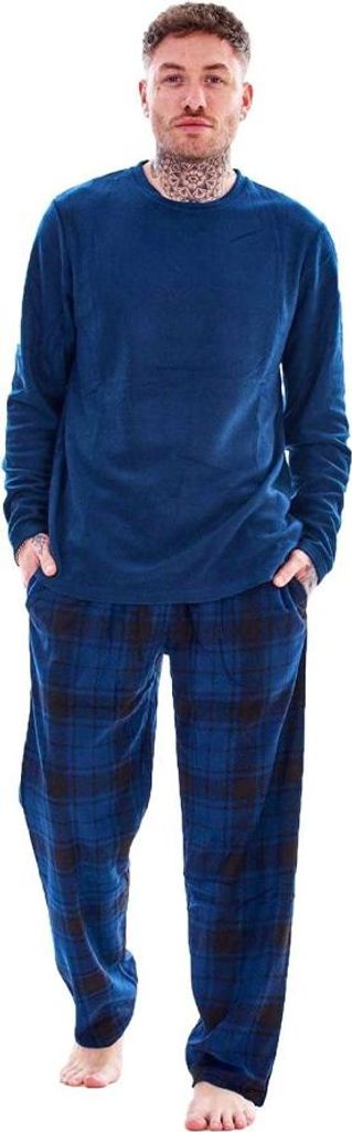 Keanu - Schlafanzug mit langer Hose für Herren, Micro-Vlies TC782 (XL) (Marine)