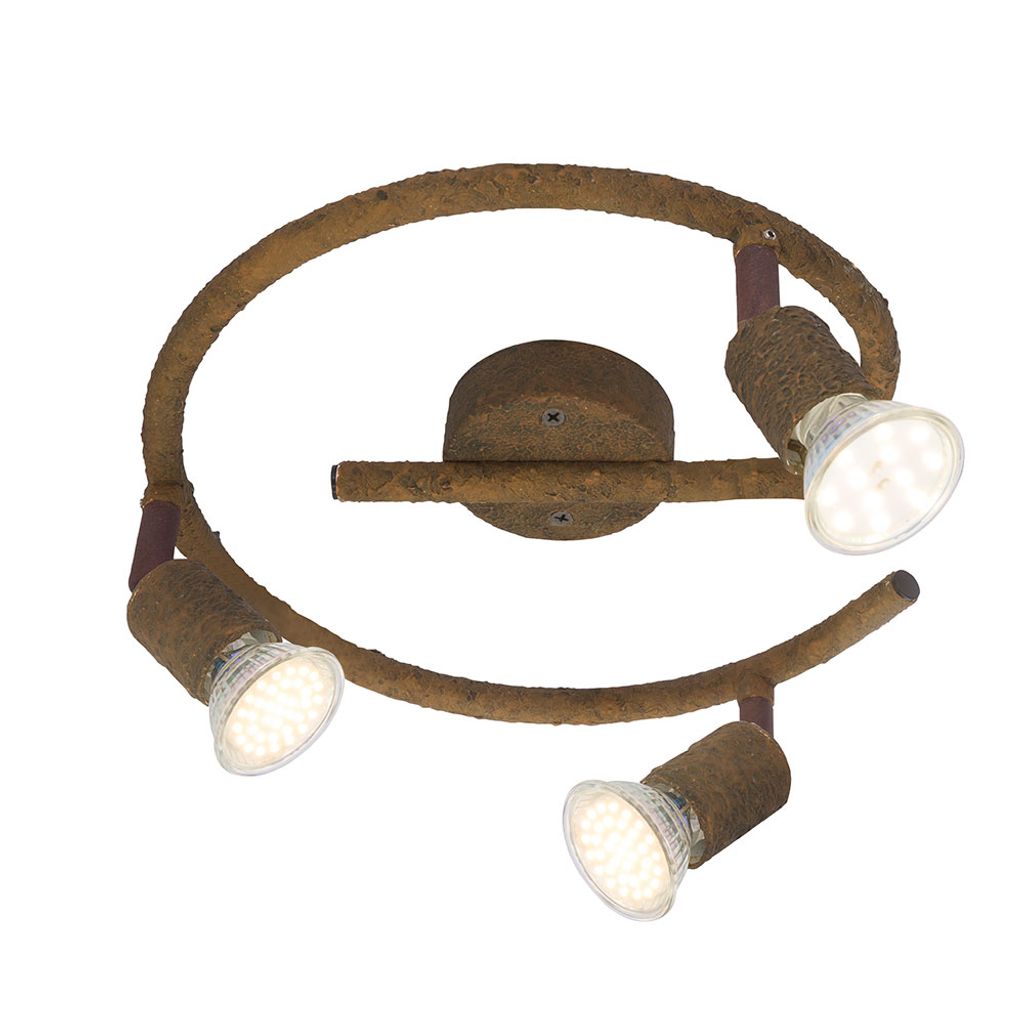 Deckenleuchte, Rondell, LED, rostfarbig