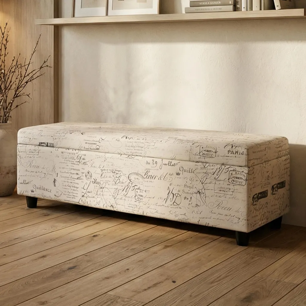 Grand coffre de rangement 114cm Kriens pour gagner de la place