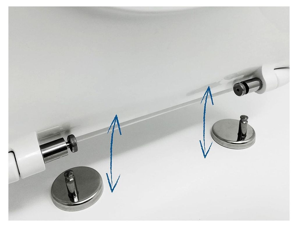 WC-SITZ | D-U FORM | RUNDE FRONT | INOX | EASY-CLEAN | 43 x 36 x 5 cm