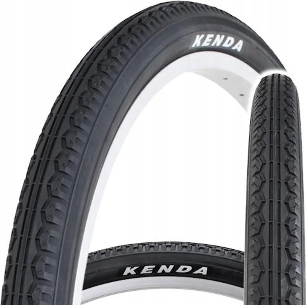 Pneu Vélo 26 Pouces Idéal Trajets Urbains KENDA K123 47-559 Noir