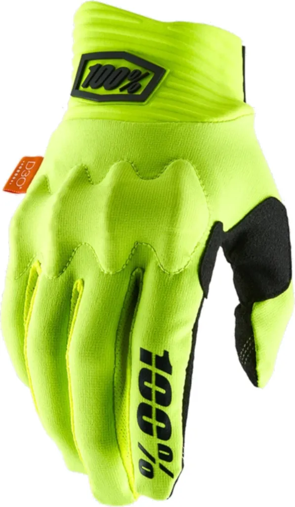 Guanti Ciclismo 100% Cognito Giallo/Nero S - Comfort e Sicurezza D3O