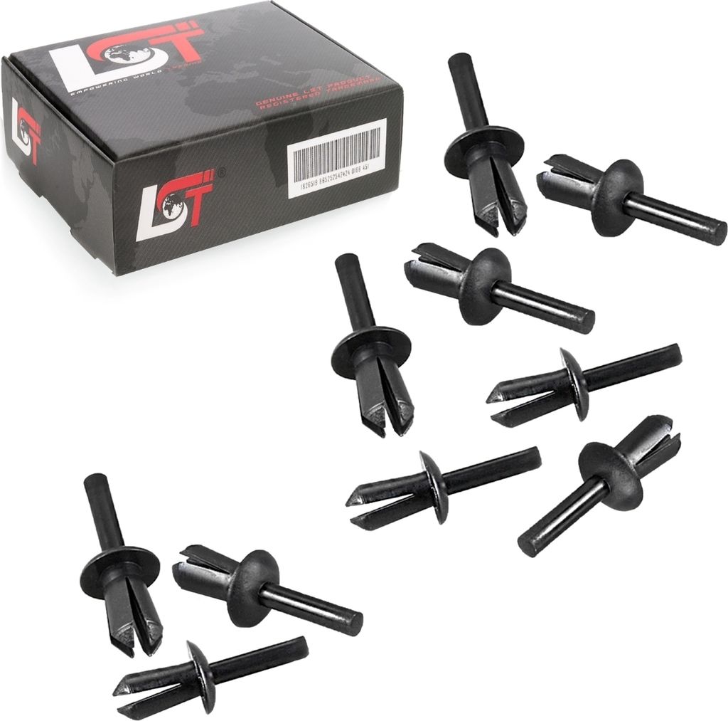 10x Stoßstangen Kennzeichenhalter Spreizniete Befestigungclips für AUDI A3 A4 A6