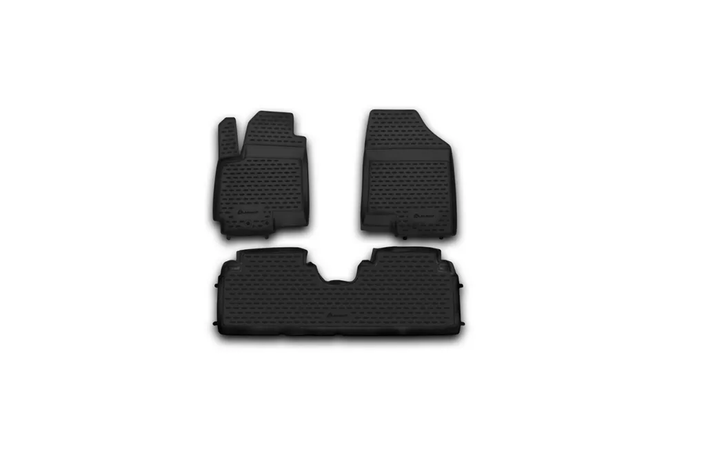 SERIE 4 Tappetini Auto In Moquette Nera Per KIA VENGA 2010-2019 - Battitacco Cucito, Antiscivolo, Made In ITALY - 5