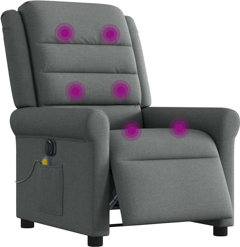 "2026 Aktion"Massagesessel - TV-Sessel - Einzelsofa elegantes Design - Elektrisch Dunkelgrau Stoff - 73x91,5x102,5cm - Couchsessel NeuMöbel867377