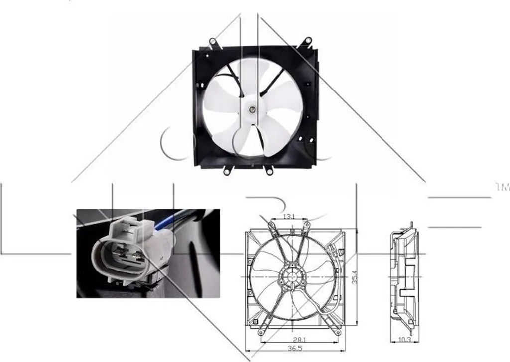 Ventilateur de radiateur NRF 47016 pour Celica T20 et Corolla E11