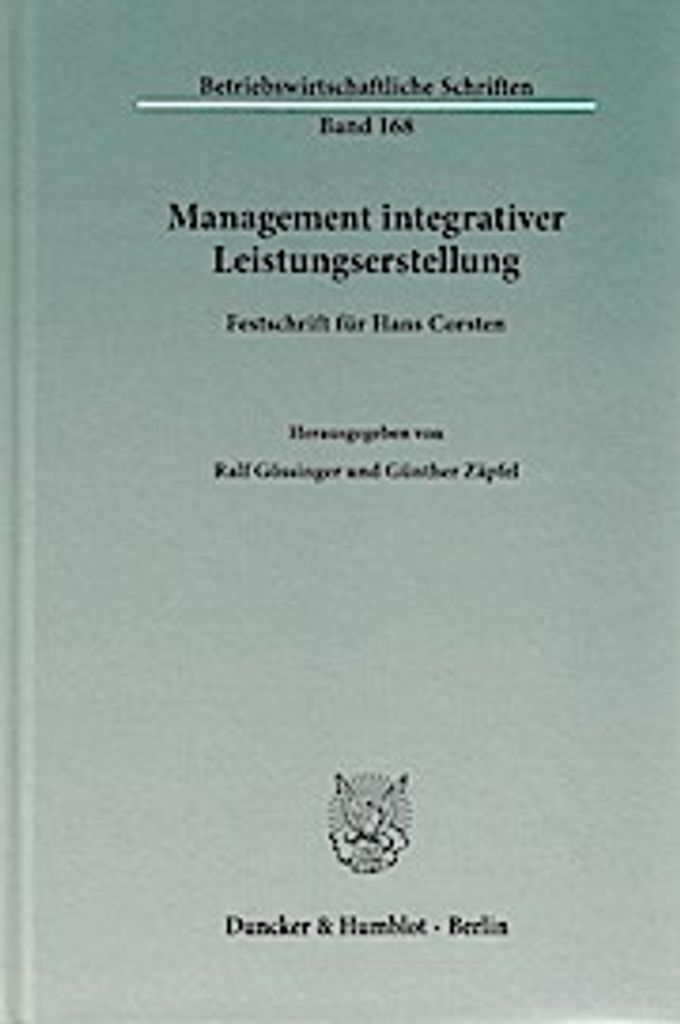 Management integrativer Leistungserstellung.