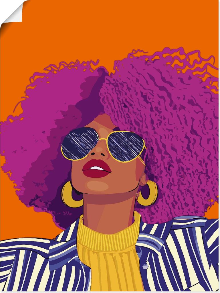 ARTland Poster Woman with sunglasses Größe: 90x120 cm