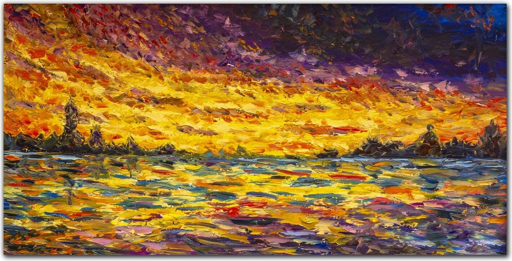 Coloray Bild aus Acryl 140 cm x 70 cm - Bild auf Acrylglas Gehärtetes Acryl Wohnzimmer Dekoration Wanddekoration Küche - Sonnenuntergang