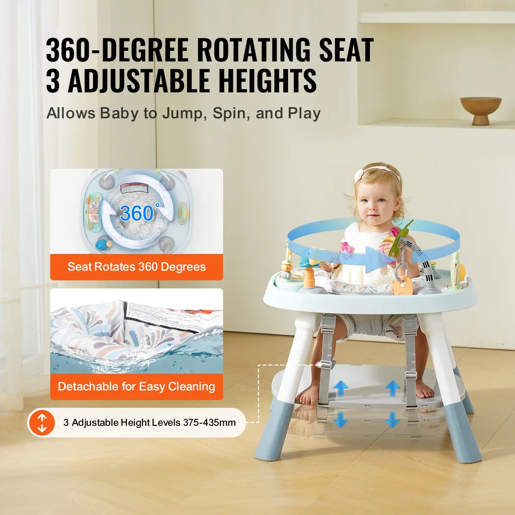 Siège pivotant 360° et hauteur réglable pour centre d'activités VEVOR