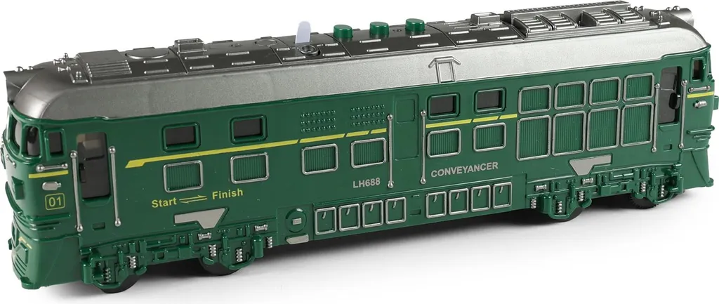 Locomotive verte avec son et lumière réaliste - Train jouet à piles