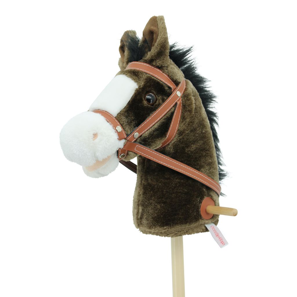 Sweety Toys 5055 Steckenpferd braun mit schwarzer Mähne und mit Soundfunktion