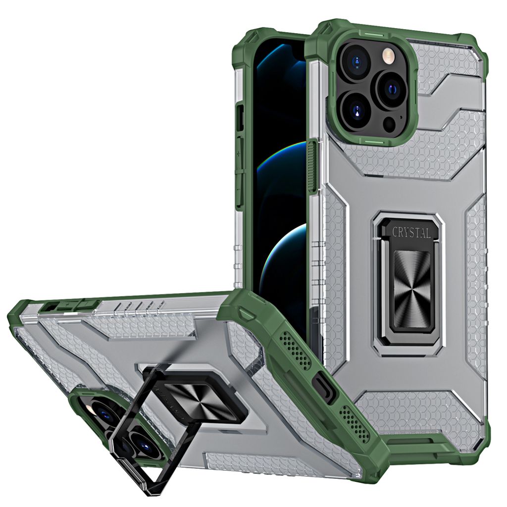 Etui Crystal Ring Case dla iPhone 13 Pro - Zielony KP13885 Zdjęcie produktu 