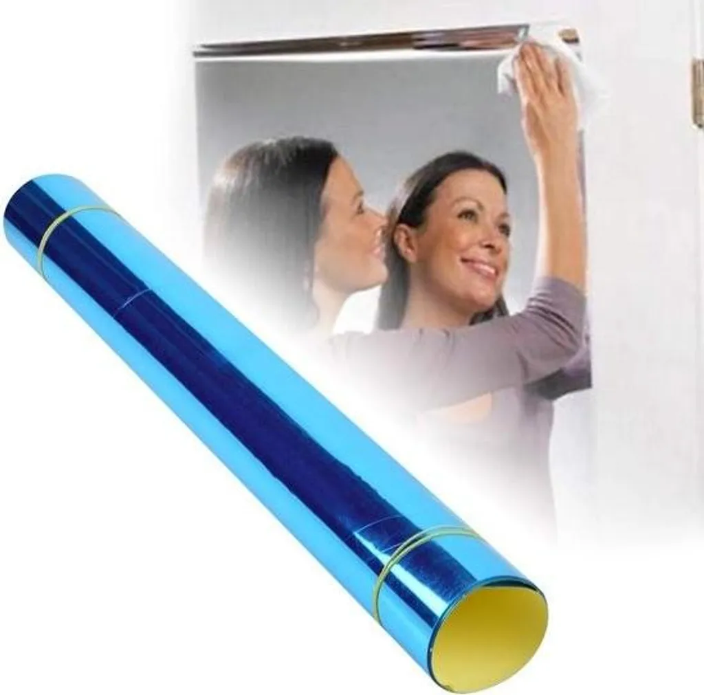 Miroir adhésif mural grand format 50x100 cm pour porte et fenêtre