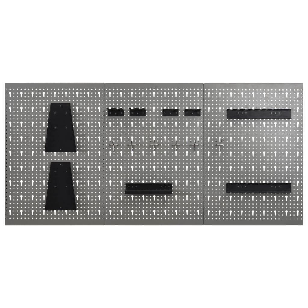vidaXL Werkzeugwand 3 Stk. 40×58 cm Stahl Produktbild 