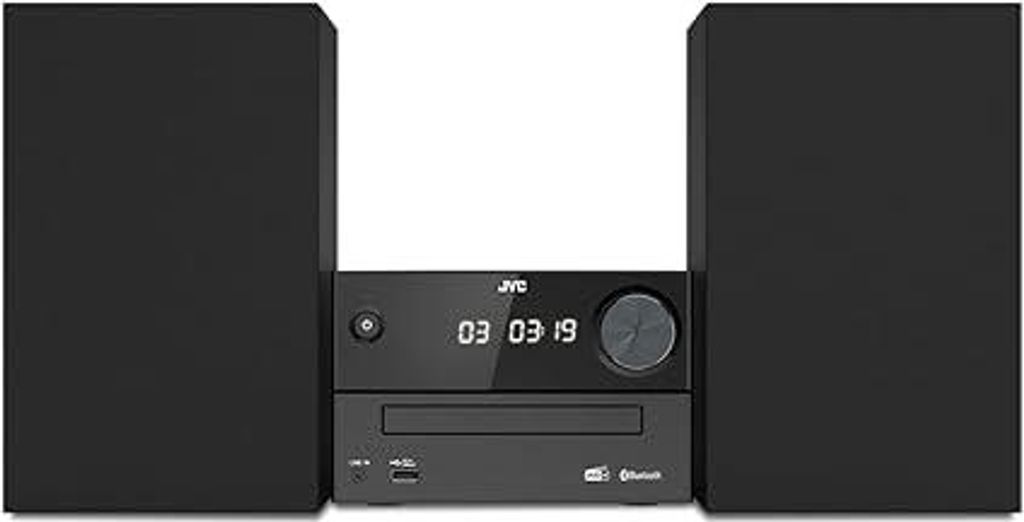 JVC UX-C25DAB - Micro HiFi-System mit CD, USB, Bluetooth, DAB+, UKW-RDS, Line-In und IR-Fernbedienung, Schwarz