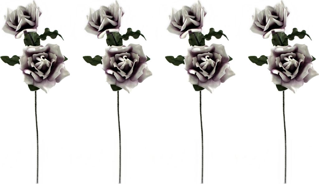 Kunstblume Rose 100cm - lila 4 Stück