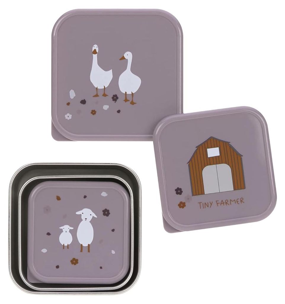 Lässig Snackbox Kinder (3er Set) - Edelstahl Brotdose, Tiny Produktbild 