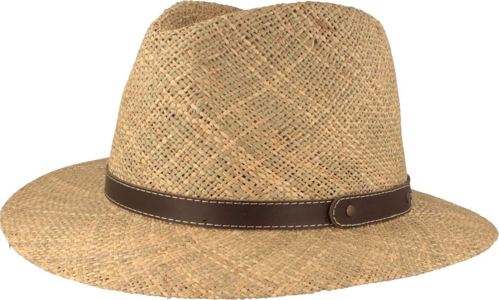 Göttmann Traveller Strohhut aus Seegras mit Kunstlederband