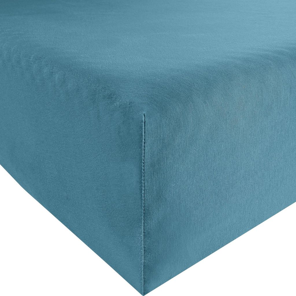 REDBEST Spannbettlaken San Francisco" rauchblau 90x190 cm - 100x200 cm"