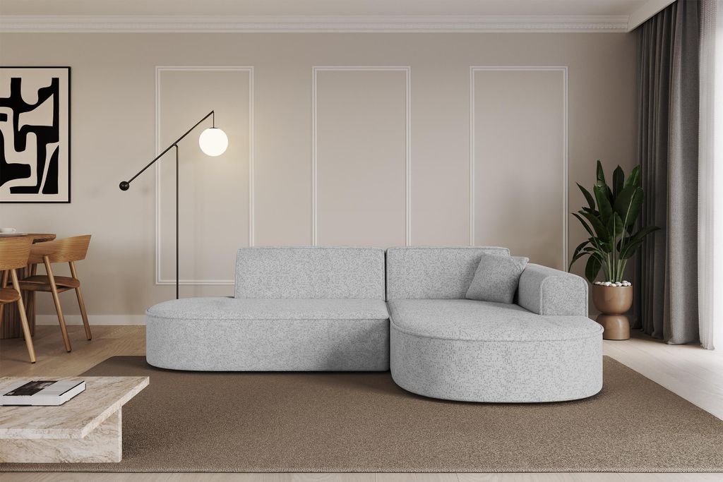 ALTDECOR Ecksofa in L-Form MARI-L1 - 243x171x79,5 cm Grau - Corner Sofa Bett Eckcouch Couch Wohnlandschaft Cauchsofa