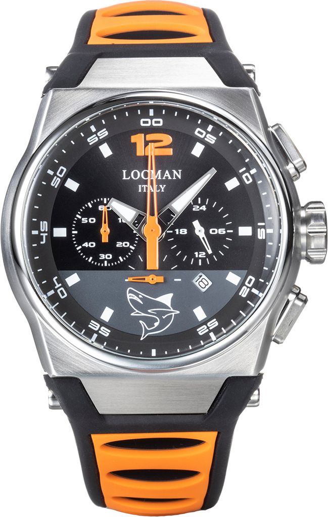 0555A01S-00BKORSO Italy Herrenuhr Mare schwarz/orange Produktbild 