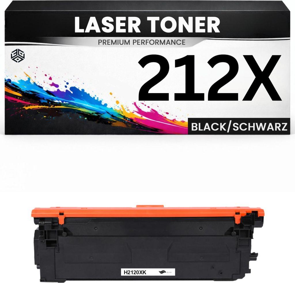 2 x XXL Toner 212X für HP kompatibel Schwarz W2120X Tonerkartusche wie Original Color LaserJet Enterprise M554dn/555dn/555x Colour Flow MFP M578