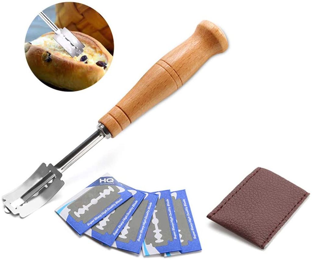 Bäckermesser,Brot Bäcker Cutter,Bread Lame,Baguettemesser,Bäckermesser Teig,Brot Lame Scoring Tool, Lame Brotmesser Enthält 5 Klingen