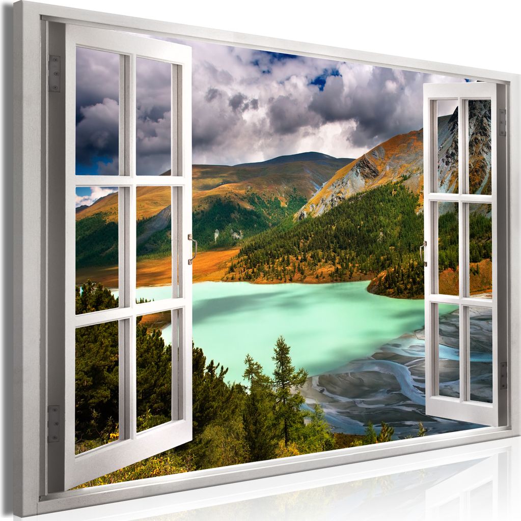 Modernes Wandbild Fensterblick 120x80 - 1 Teile Bilder Produktbild 