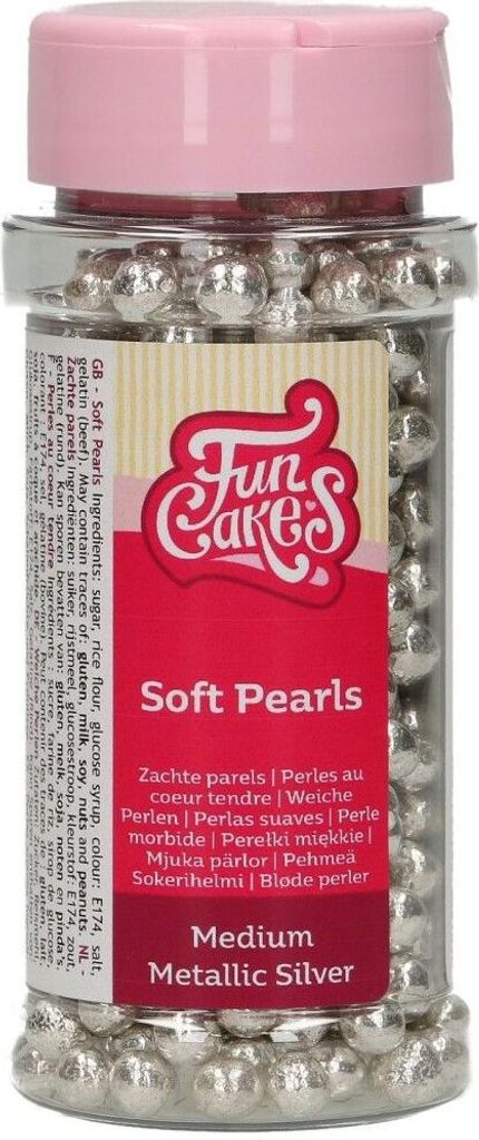 FunCakes Sugarpearls Metallic Silber 55g Produktbild 