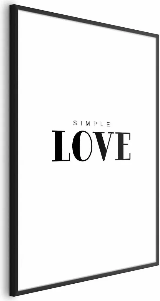 Quadro Minimal Amore 40x60 cm - Cornice Nera Slim Inclusa